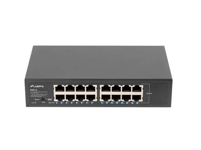 LANBERG SWITCH RSGE-16 16-Port 1GB Rack 10/19"