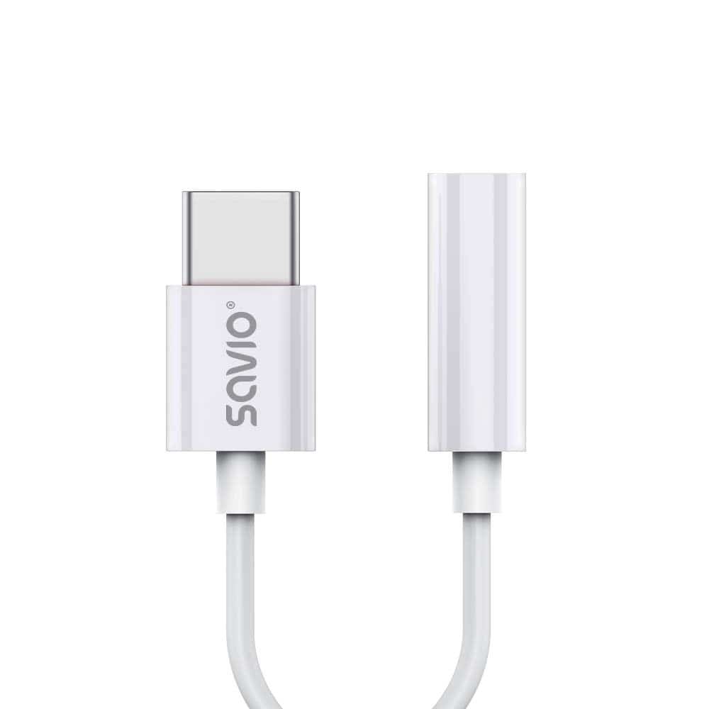 SAVIO ADAPTER USB-C - MINI JACK 3,5 MM AK-51