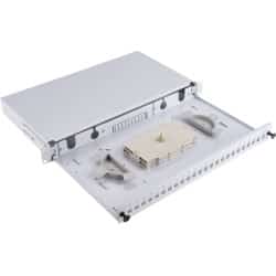 Alantec Przełącznica światłowodowa 24xSC simplex / 24xLC duplex 19" 1U z płytą czołową oraz akcesoriami montażowymi (dławiki, opaski), wysuwalna (FOP-1U-24SCS-S)