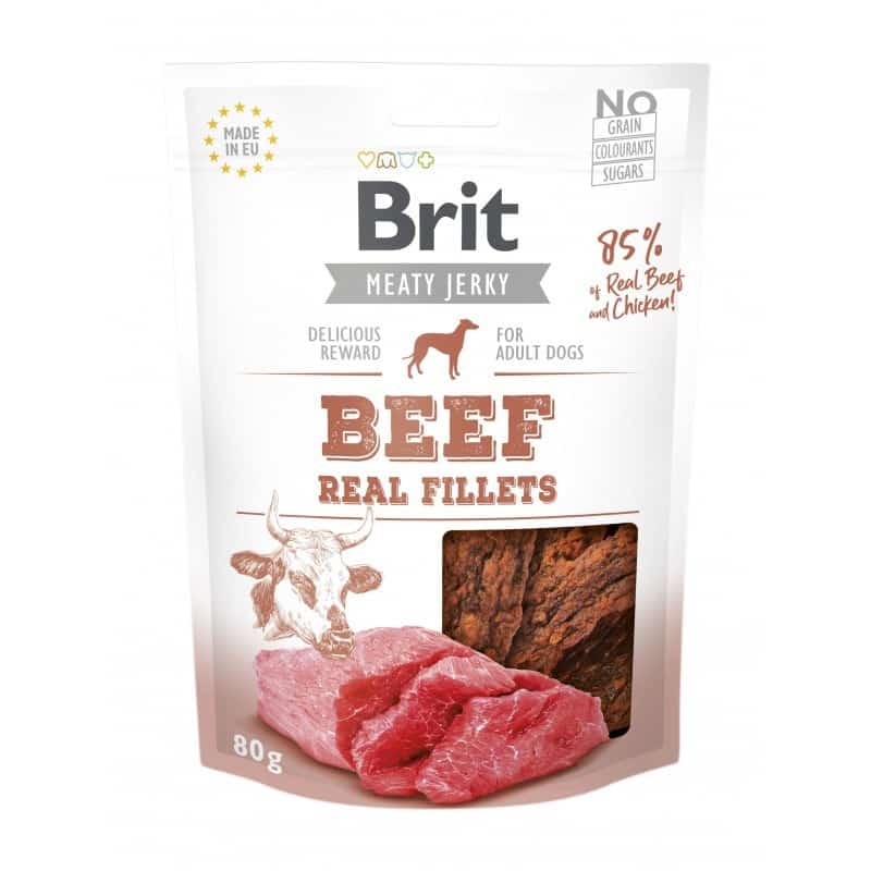 Brit Jerky Beef Real Fillets - Wołowina 200 g