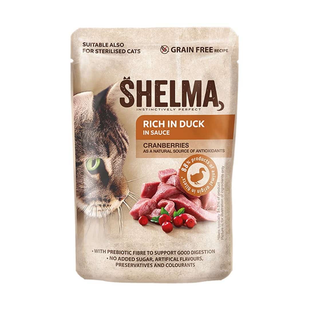 SHELMA saszetka z kaczką i Żurawiną 85g