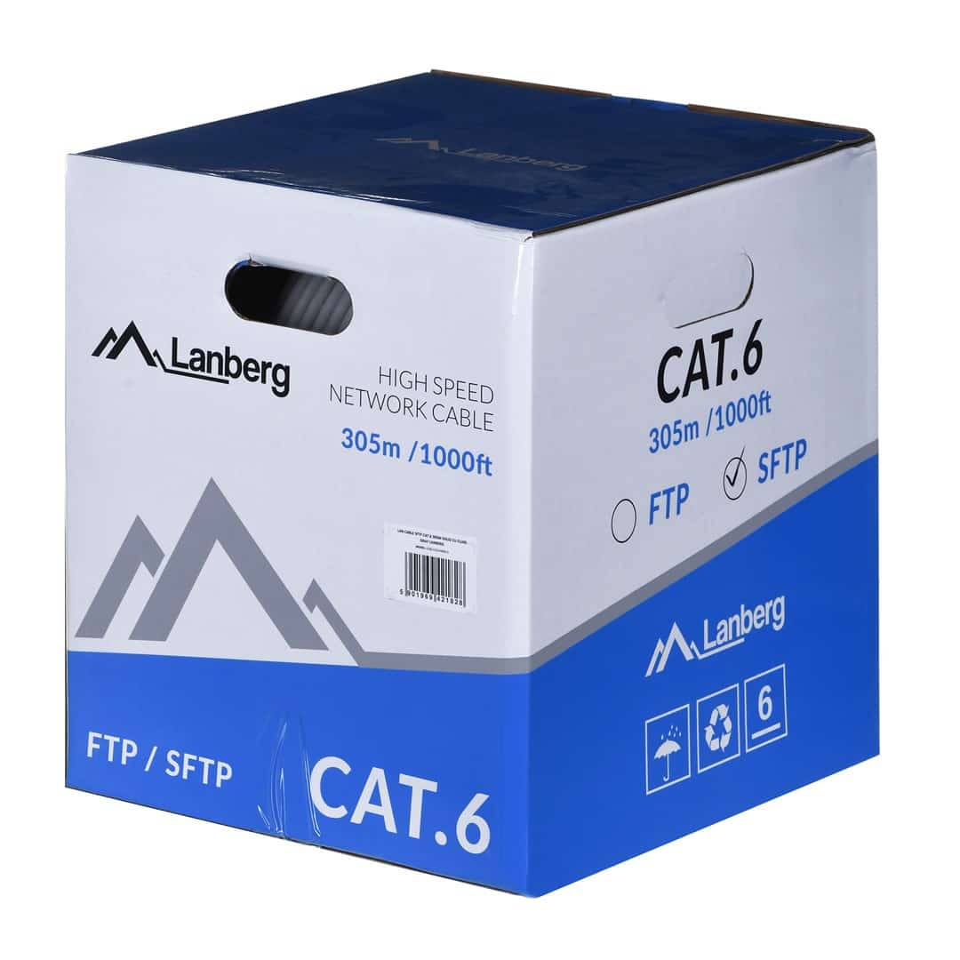 Kabel sieciowy Lanberg LCS6-11CU-0305-S, 305m, kat. 6