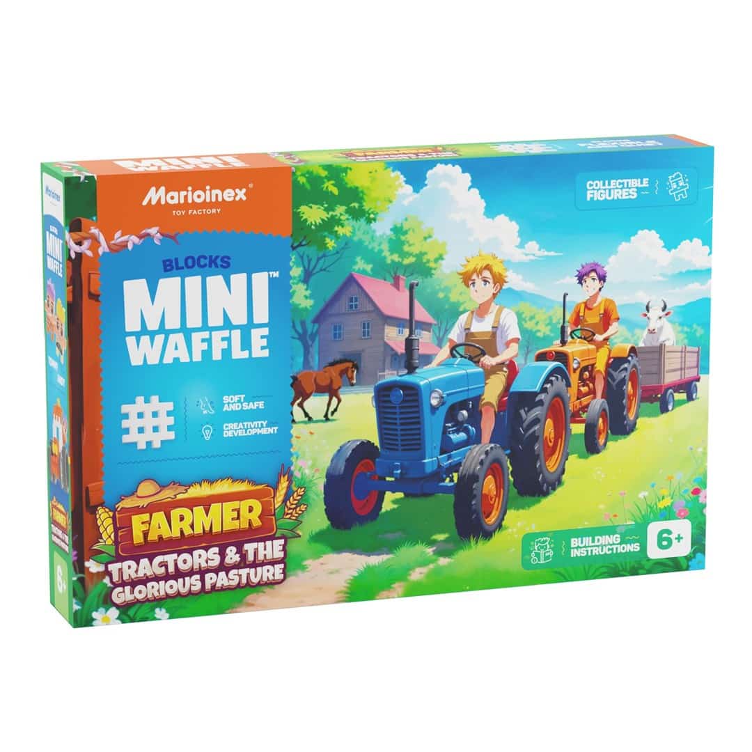 MARIOINEX Klocki Mini Waffle Farmer, 110 elementów