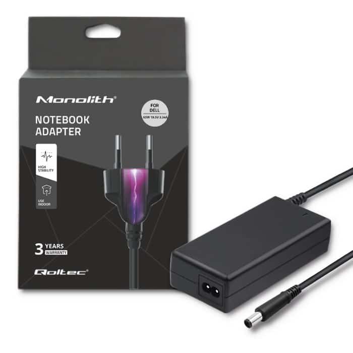 Zasilacz Qoltec 65W do notebooka DELL