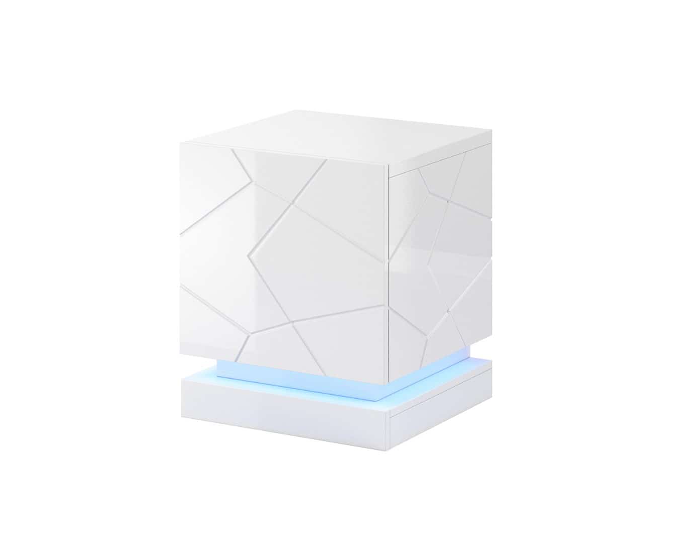 Szafka nocna QIU 2szt. 46x41,5xH53 biały połysk