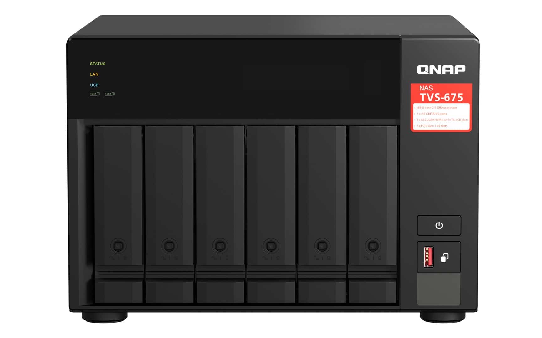 Qnap TVS-675-8G, 6 x 2.5/3.5" SATA, 8GB DDR4