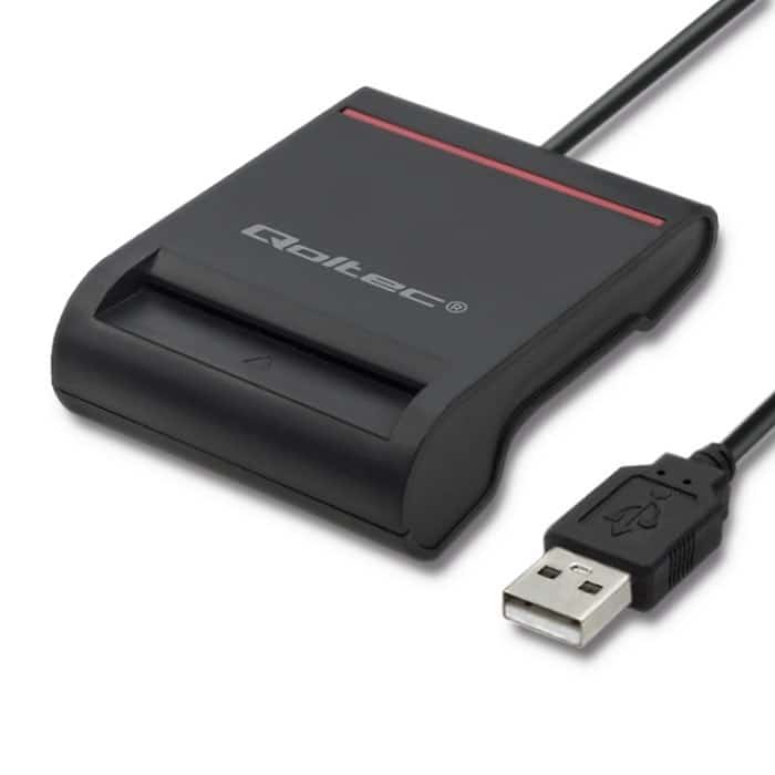 QOLTEC INTELIGENTNY CZYTNIK KART CHIPOWYCH ID USB 2.0
