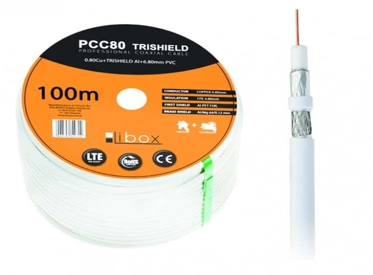 LIBOX KABEL KONCENTRYCZNY PCC80 0,8MM 100M