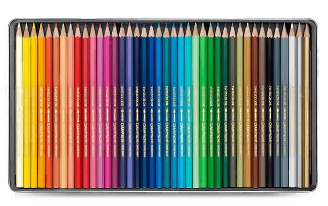 CARAN D'ACHE Kredki Swisscolor, 40 Kolorów