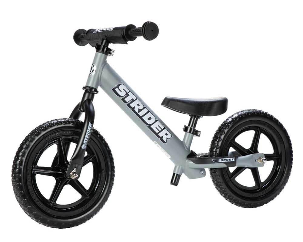 Strider Rowerek Biegowy 12" Sport Szary Czarny