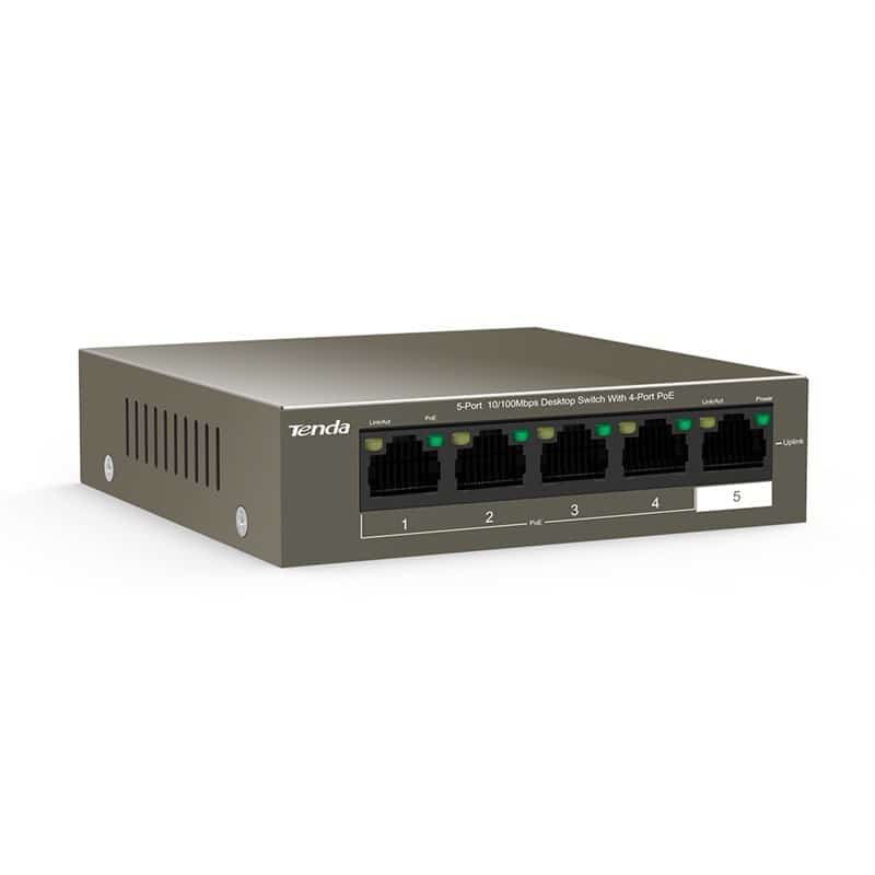 Switch PoE Tenda TEF1105P-4-38W 5x 10/100Mbps