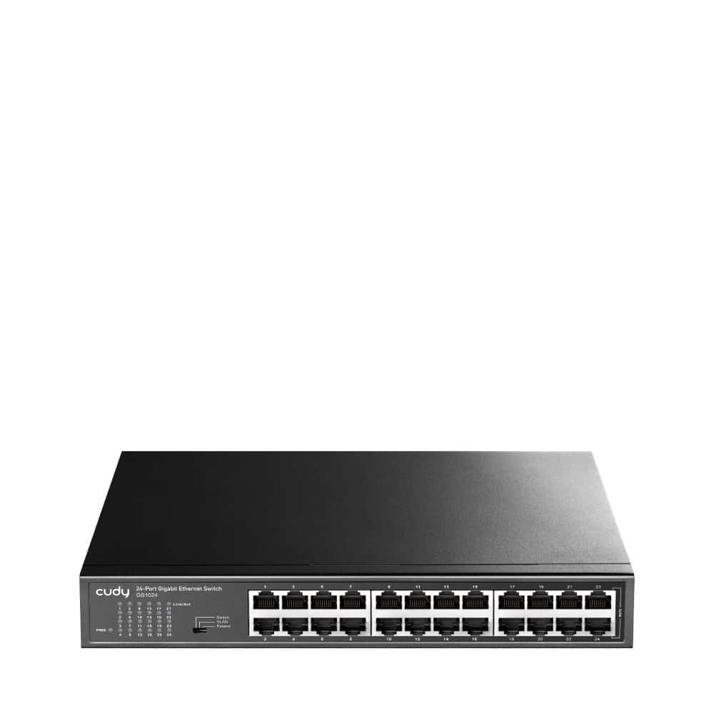 Switch CUDY GS1024 - Montaż w Stelażu, Czarny