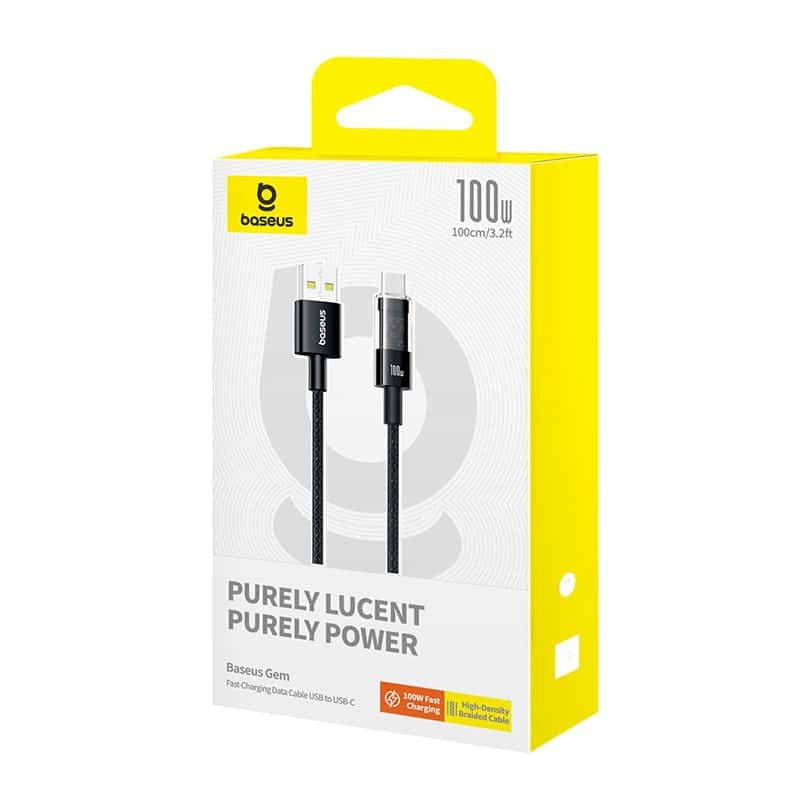 Kabel Baseus Gem USB-USB C 100W 1m (czarny)