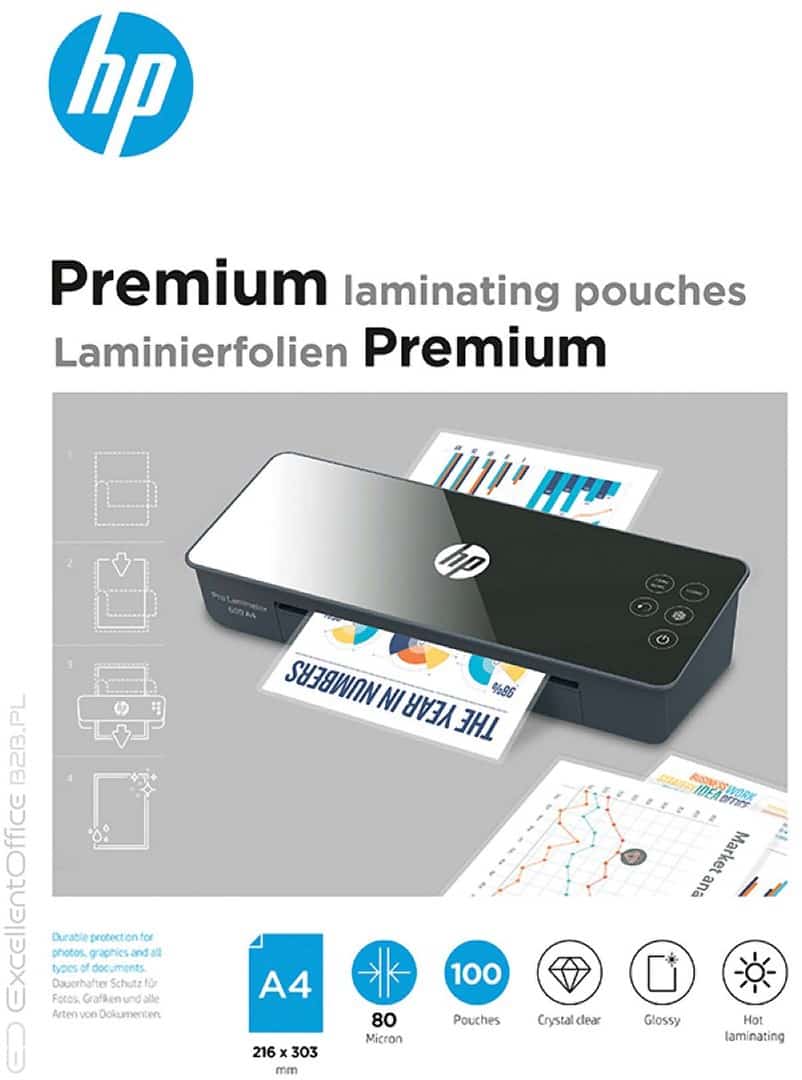 HP Folia laminacyjna PREMIUM A4, 80 µm, 100 szt.