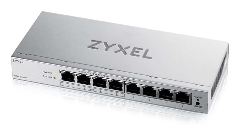 Switch Zyxel GS1200-8HP 8p v3 68W Managed Gigabit