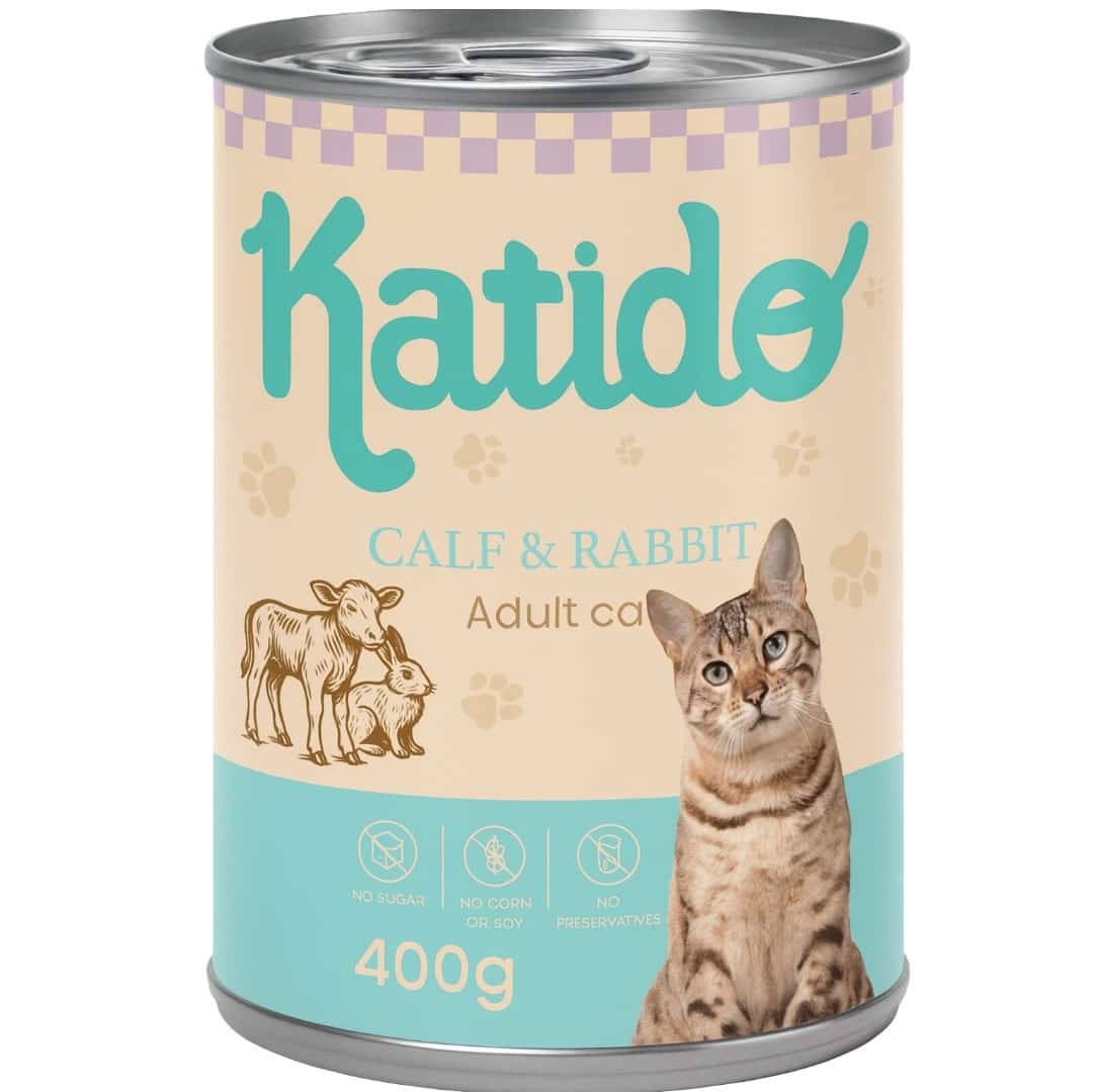 Karma mokra KATIDO Cielęcina z Królikiem 400g