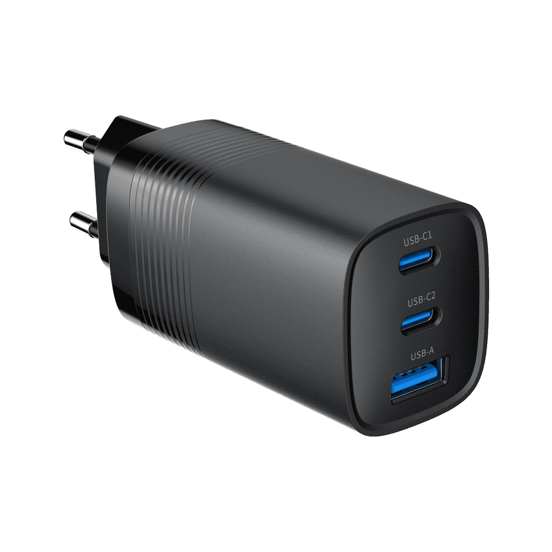 GEMBIRD SZYBKA ŁADOWARKA USB C, 65 W, Czarna