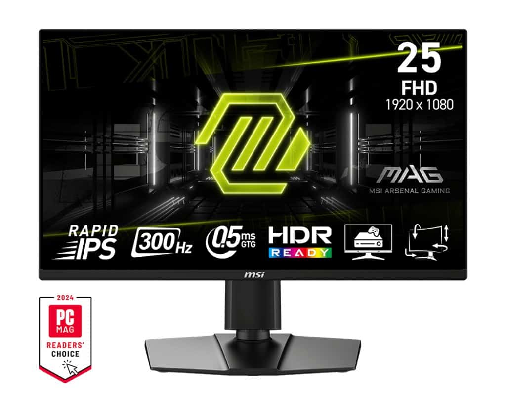 Monitor MAG 255PXF - Czarny, Bezramkowy, Gaming