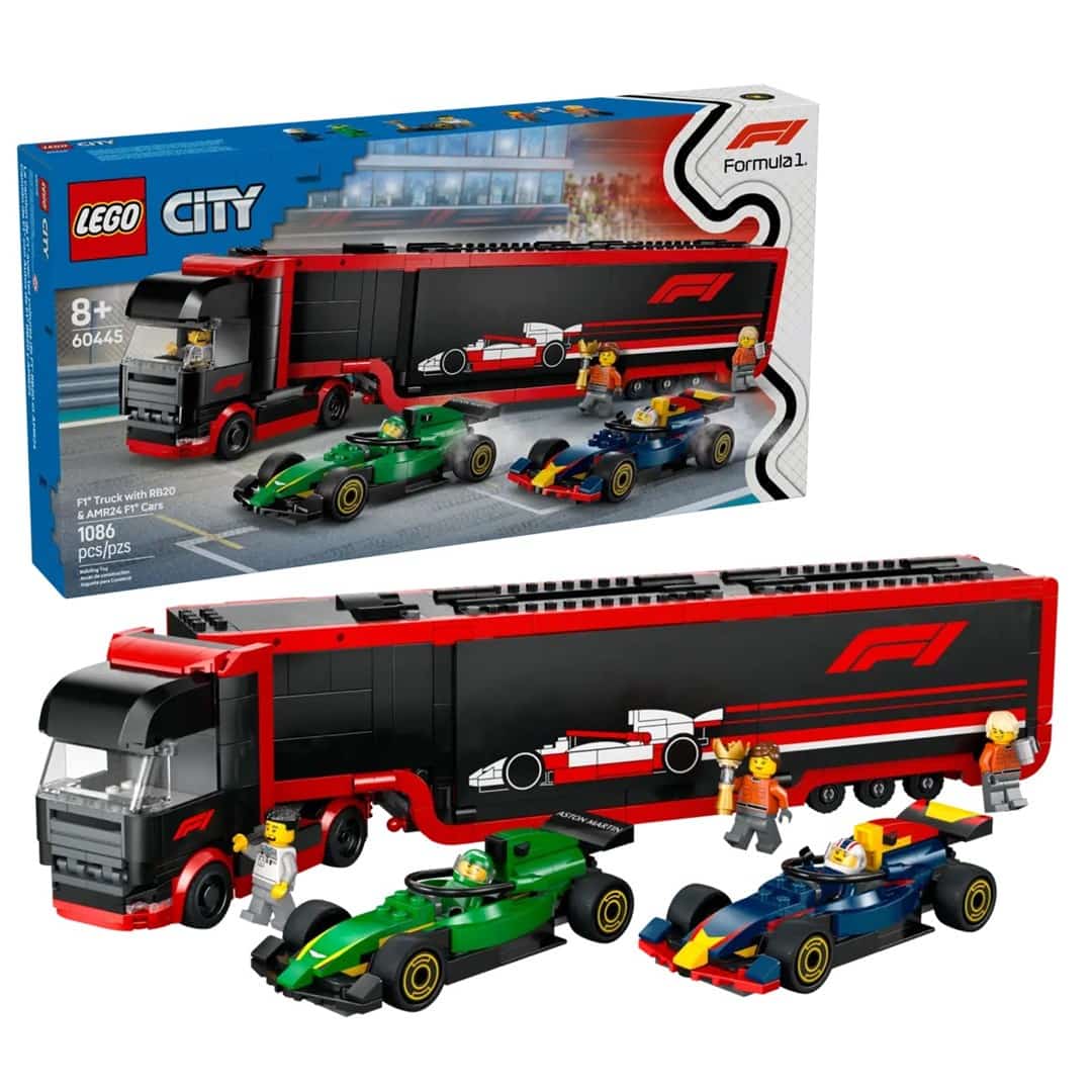 LEGO City 60445 - F1 Ciężarówka z bolidami RB20 i AMR24