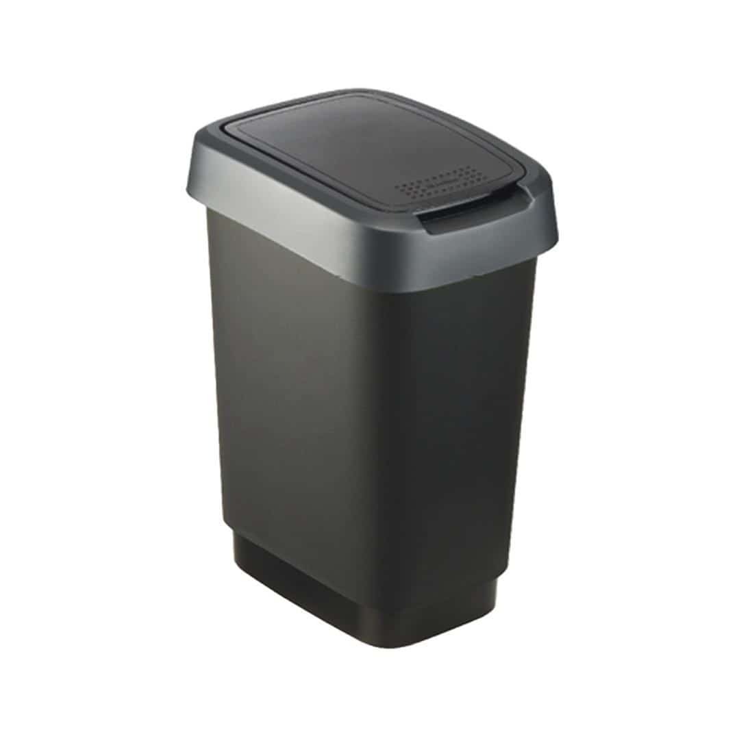 Rotho kosz na śmieci obrotowy TWIST 50L srebrny