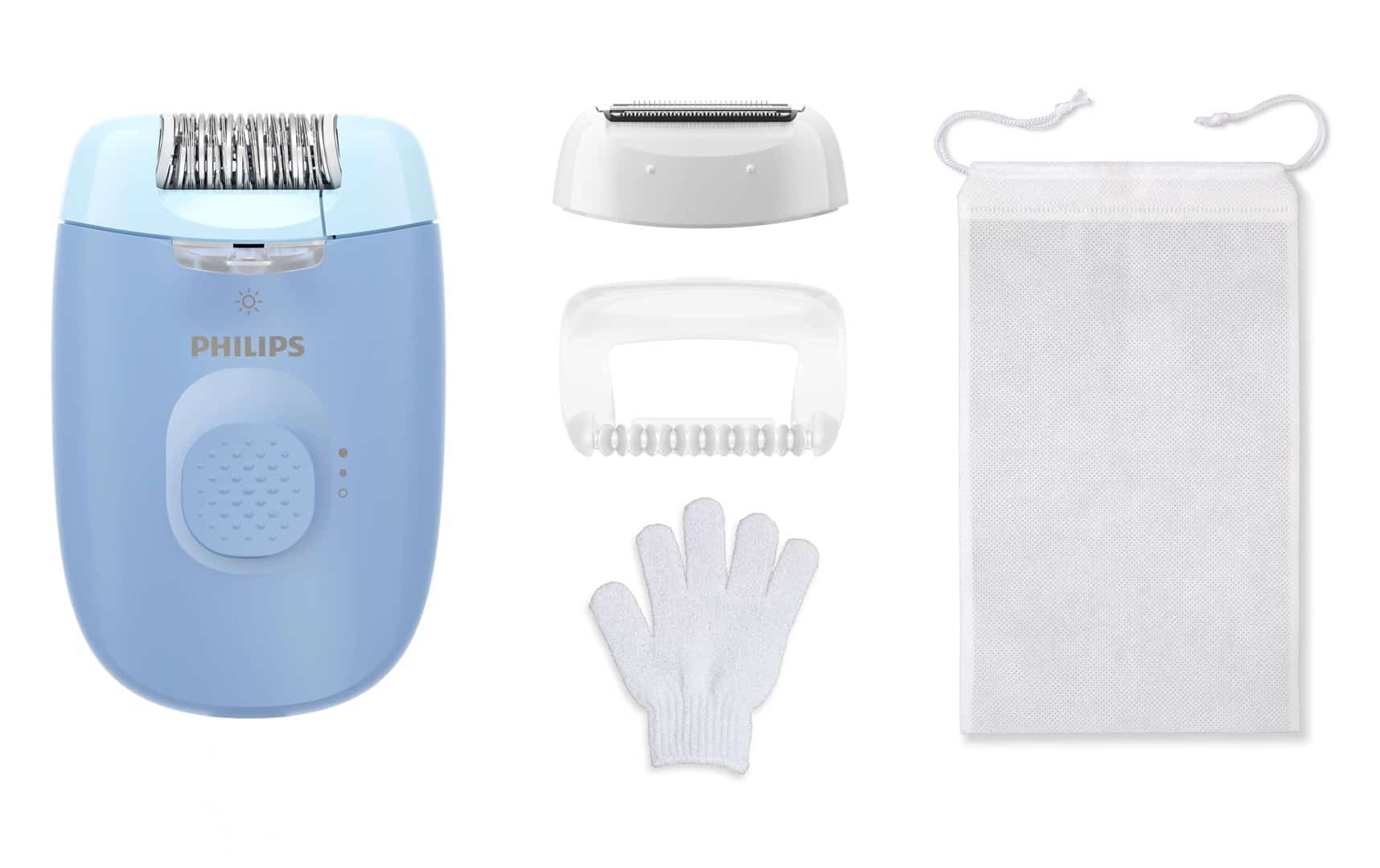 Depilator PHILIPS BRE247/00 z funkcją masażu i golarką
