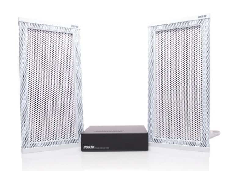 WAVES SYSTEM Głośniątki Kierunkowe 2x HSS3000EW + Wzmacniacz