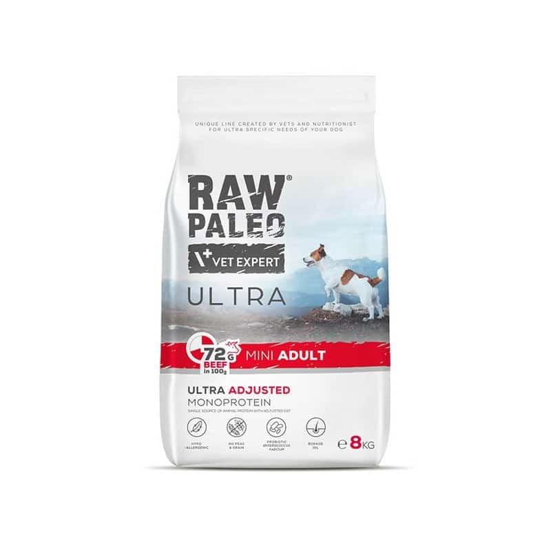 VetExpert Raw Paleo Ultra Beef Mini Adult - 8kg