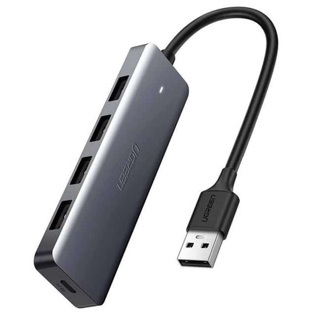 Ugreen Hub Adapter 4w1 USB 3.0+micro USB (szary)