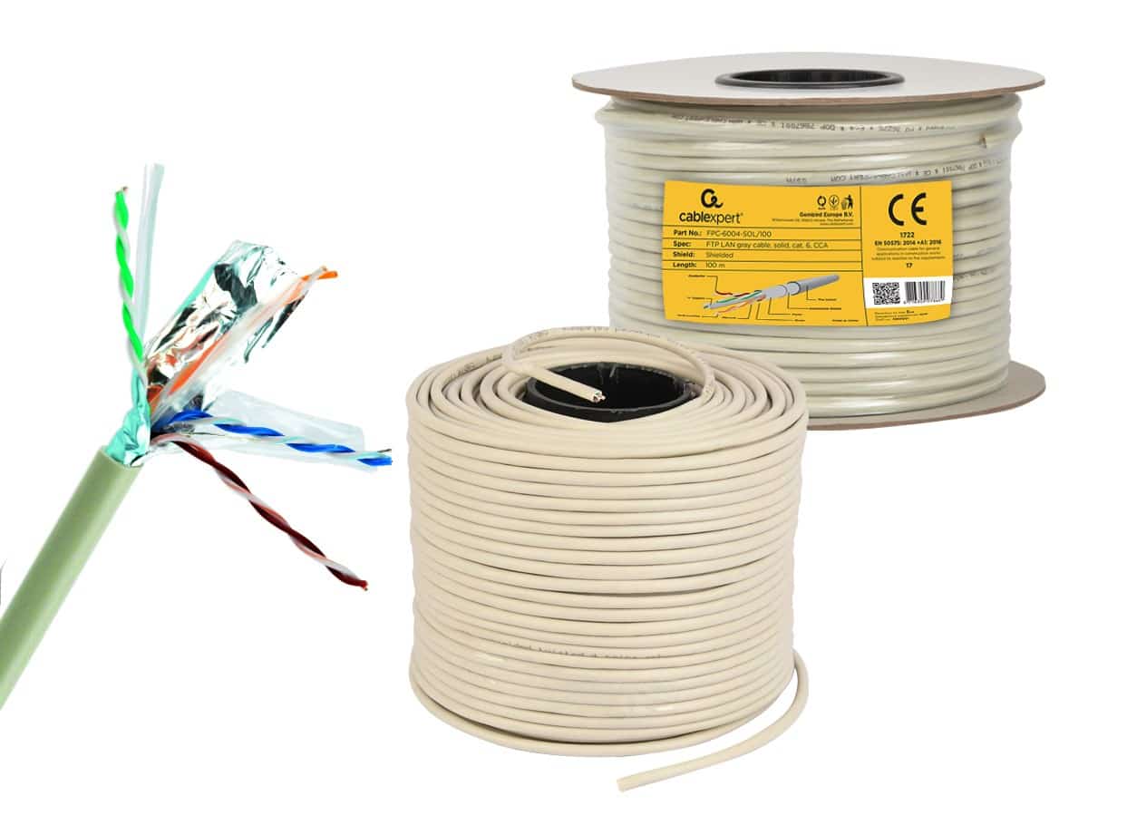 GEMBIRD FPC-6004-SOL/100, Kabel sieciowy 100m, Kat. 6