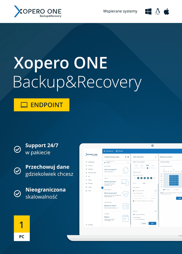 Xopero ONE Lifetime 1x Endpoint Agent + Support Standard - 4 lata