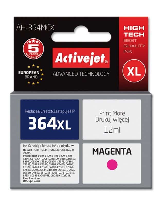 Activejet AH-364MCX Tusz 12ml Czerwony - Kompatybilny z HP DeskJet