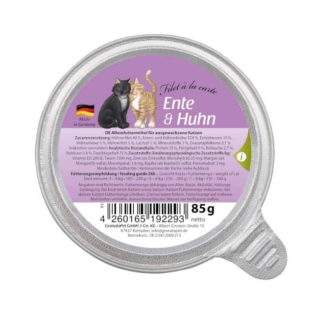 GranataPet Filet a la carte kaczka z kurczakiem 85g