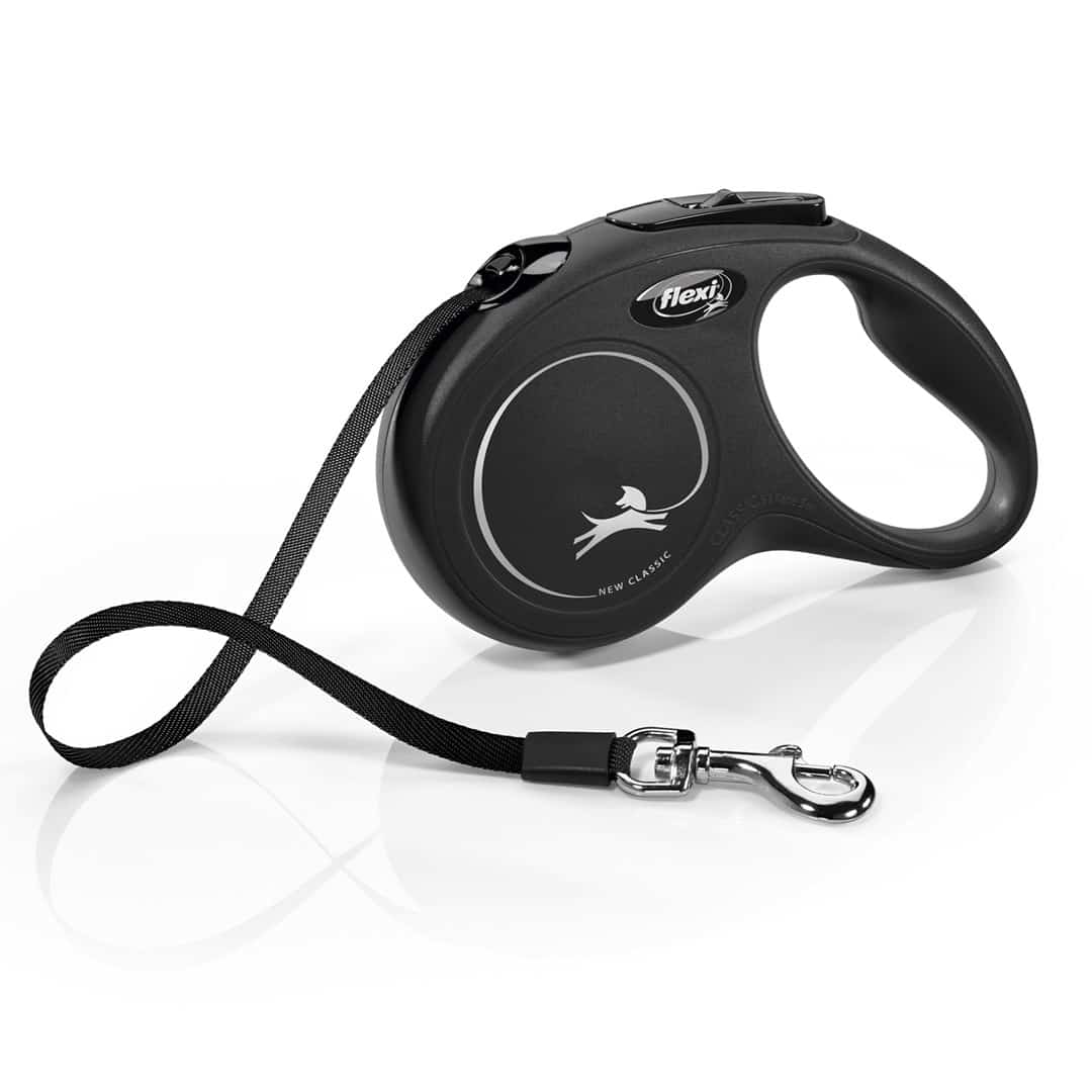 Smycz flexi New Classic S czarna 5m do 15kg