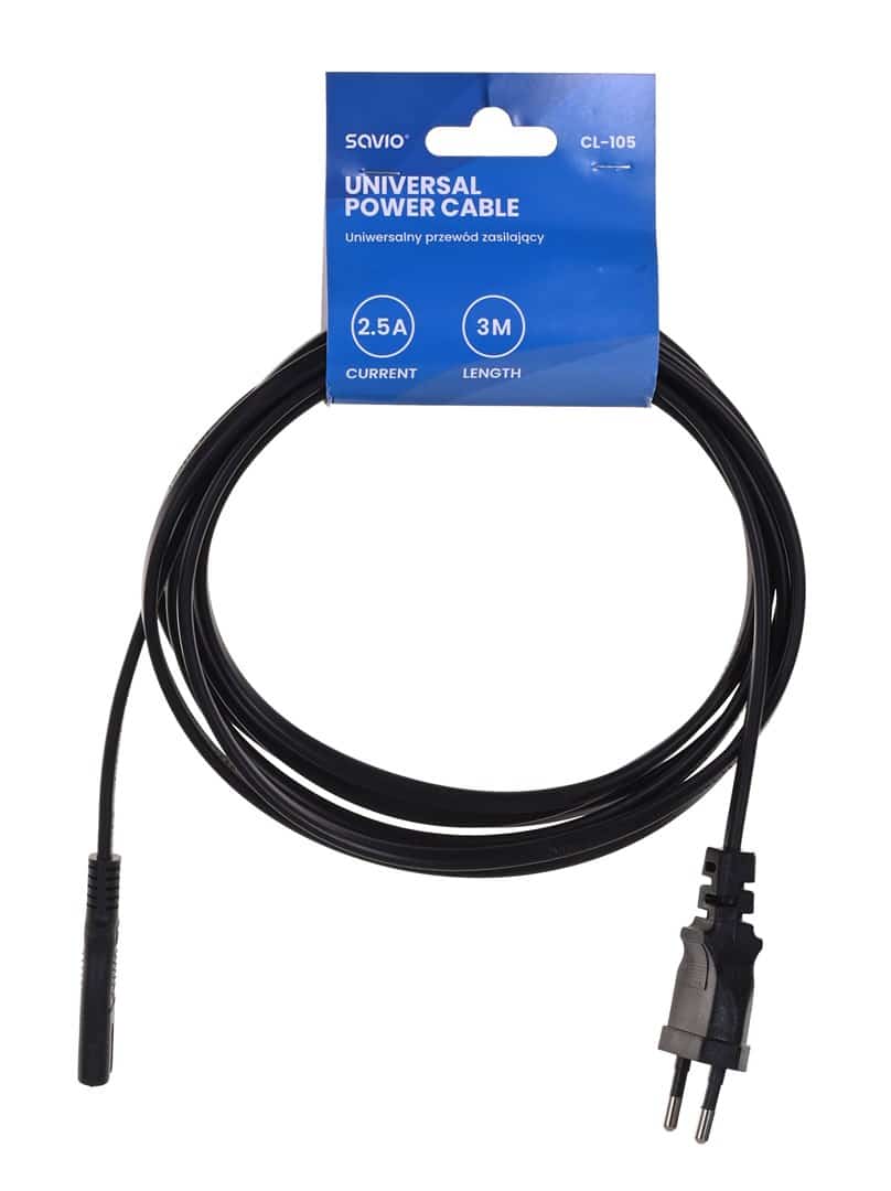 Kabel SAVIO CL-105, 3m, Czarny