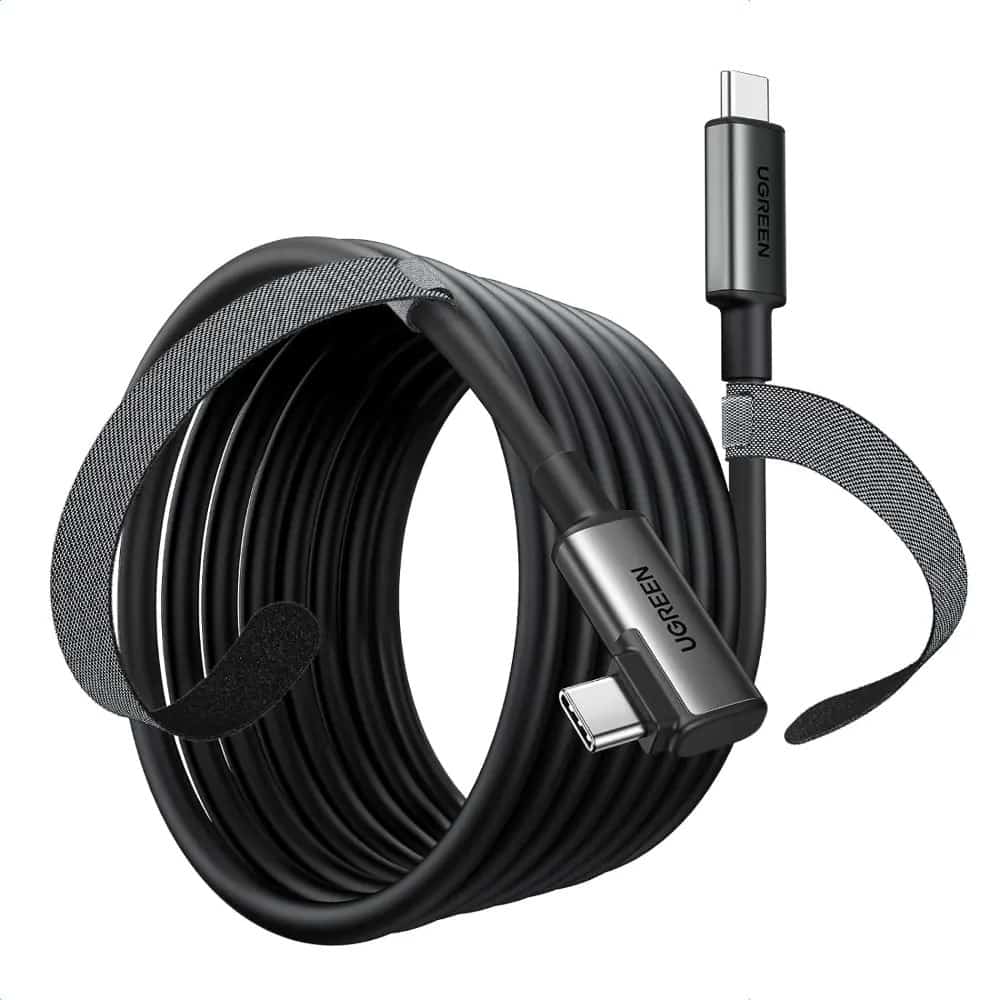 Ugreen kabel kątowy USB-C - USB-C 5m US551 (czarny)