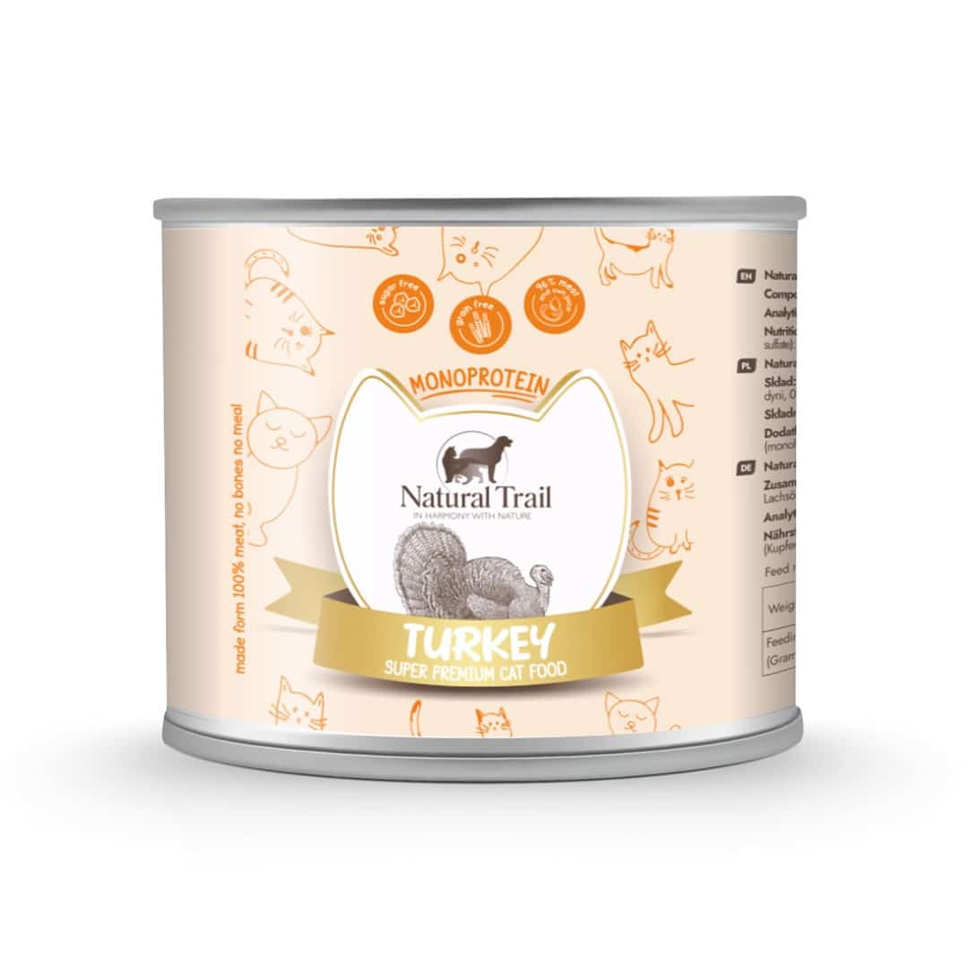 NATURAL TRAIL Cat Monoprotein with Turkey 185g