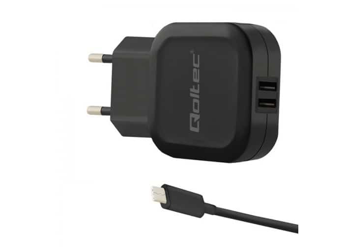 Ładowarka sieciowa Qoltec 50188, 17W, USB, USB-C