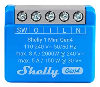 Inteligentny sterownik WiFi Shelly 1 Mini Gen4, 2 szt.