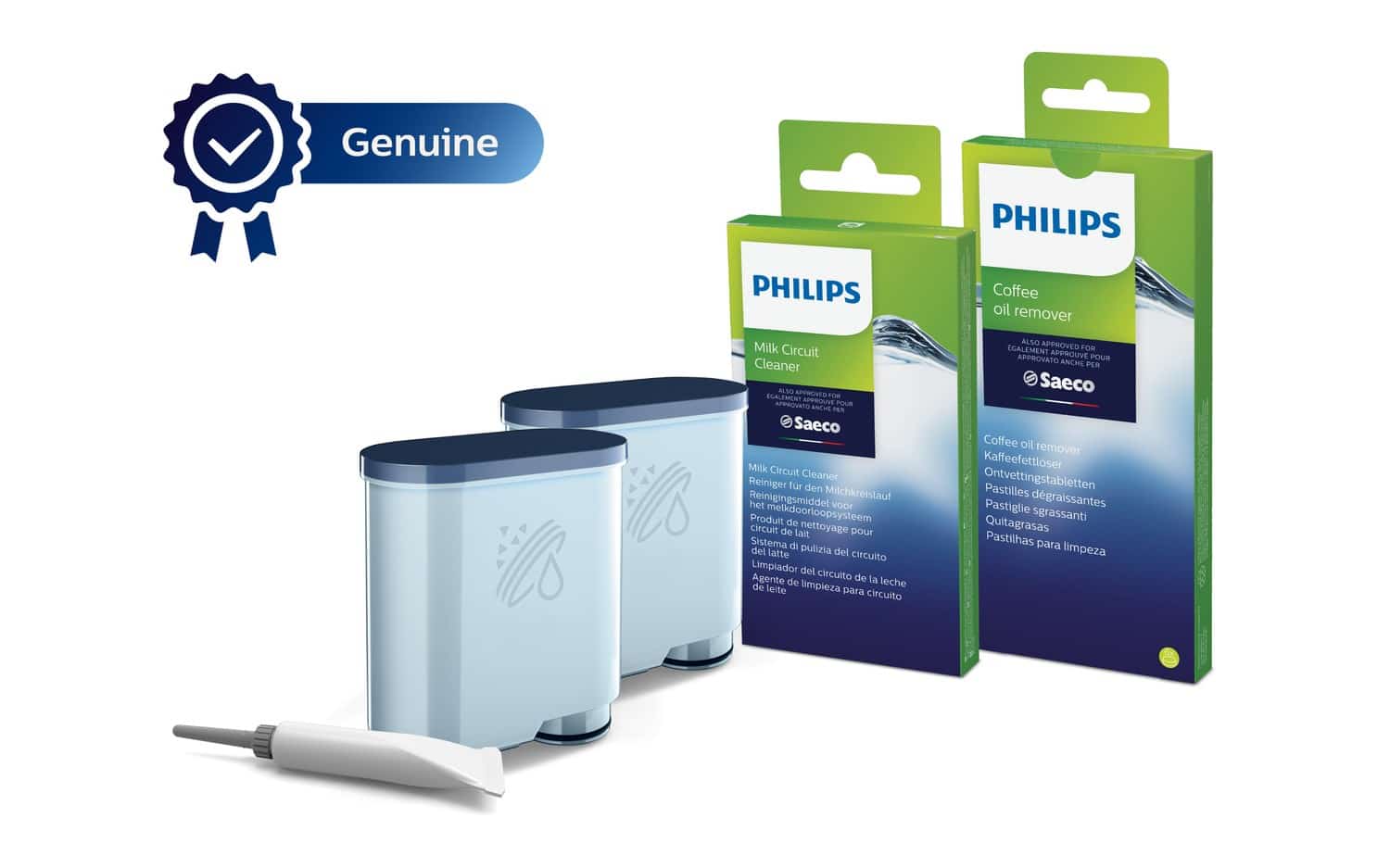 Zestaw akcesoriów do czyszczenia ekspresów Philips CA6707/10 (2 wkłady filtra AquaClean, 6 saszetek, 6 tabletek)