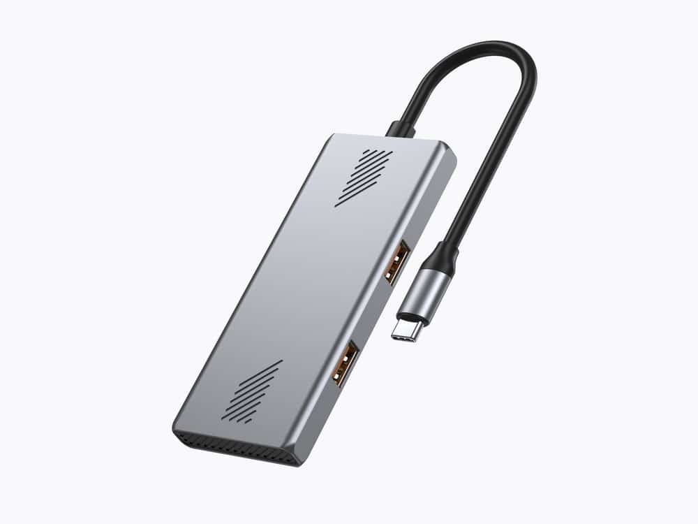 GEMBIRD 4-PORTOWY HUB USB 3.2 SZARY