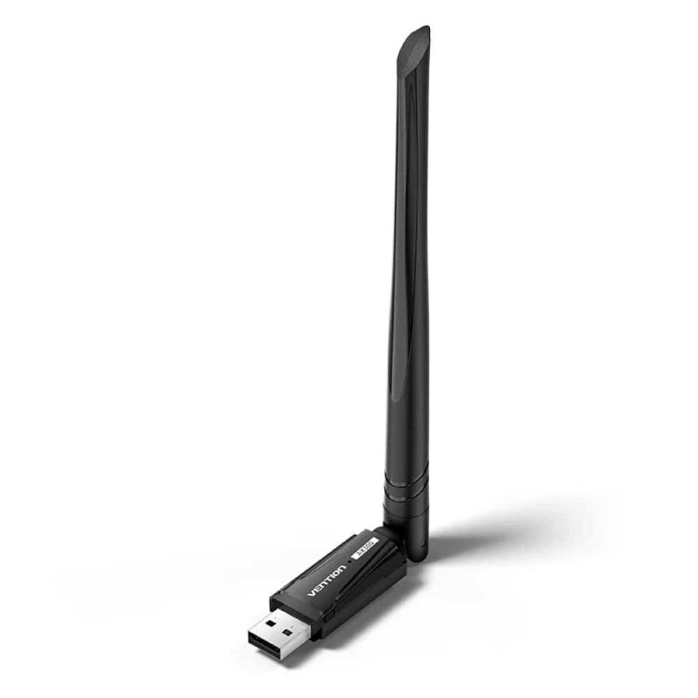 Karta sieciowa Vention AX300 USB Wi-Fi 6 czarny