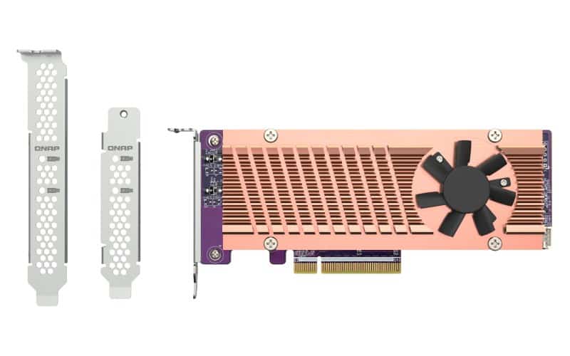 Qnap QM2-2P-384A, 2x M.2 SSDs, PCIe Gen3 x8