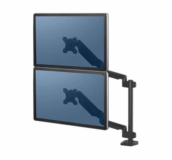 Fellowes Platinum - Ergonomia ramię na 2 monitory pionowe