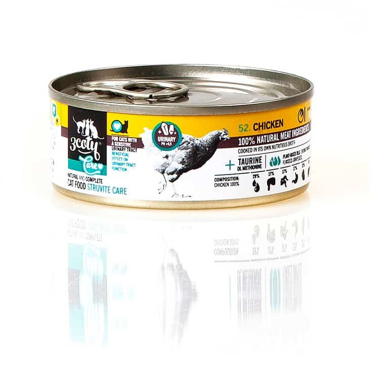 3Coty CHICKEN Struvite Care 80g dla kotów