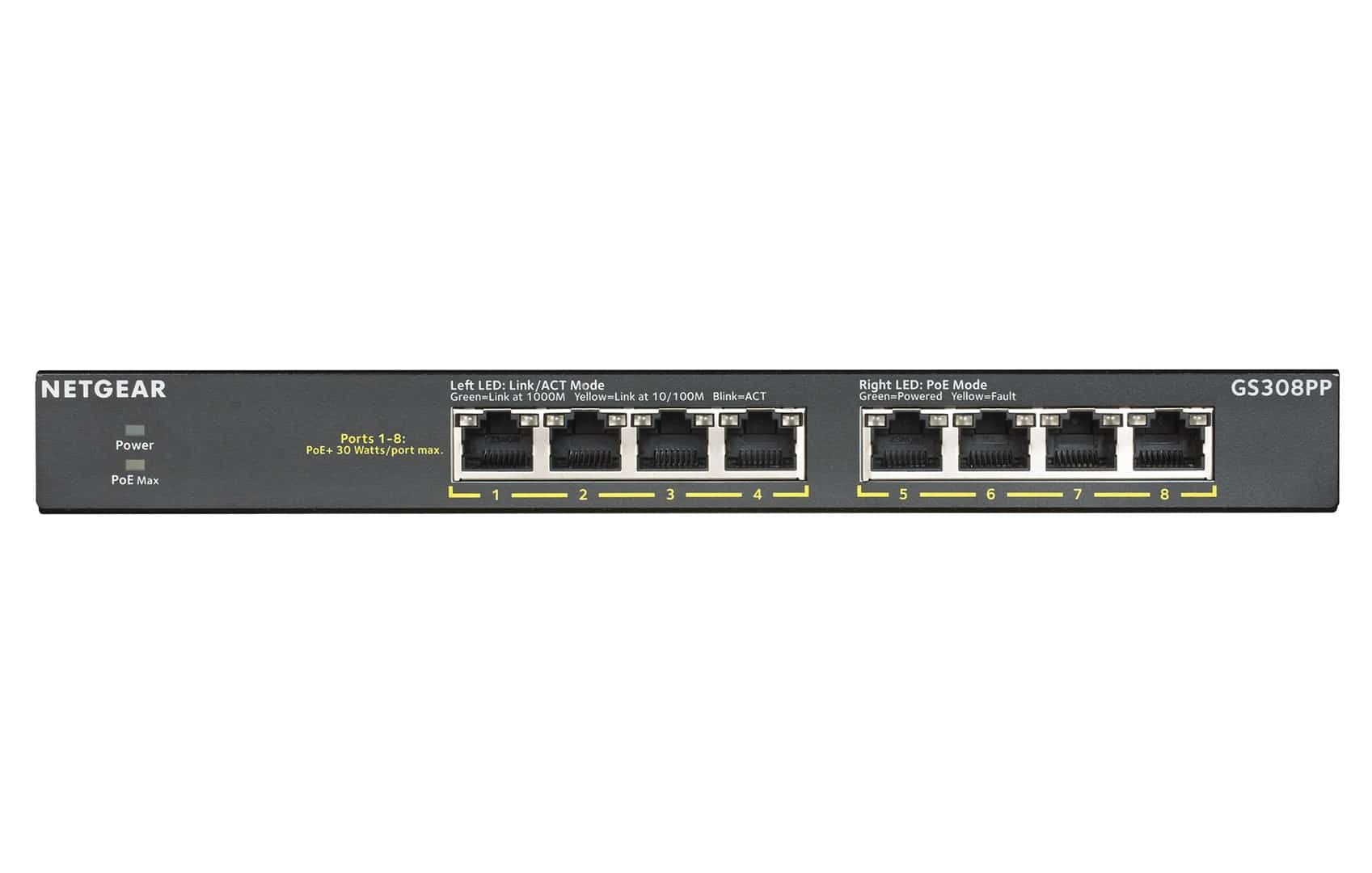 Switch Netgear GS308PP-100EUS 8p PoE 83W Unmanaged