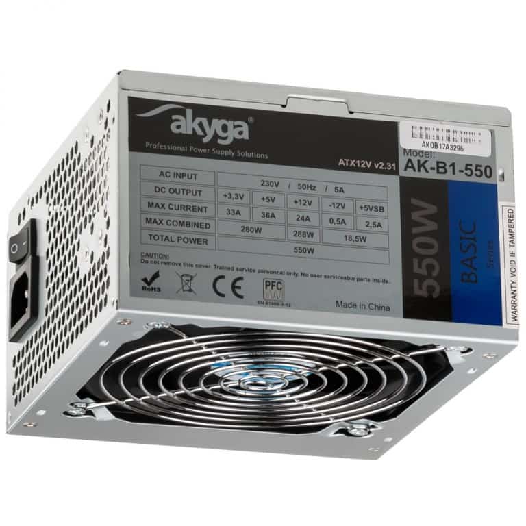 Zasilacz Akyga Basic AK-B1-550 550W Aktywne Chłodzenie