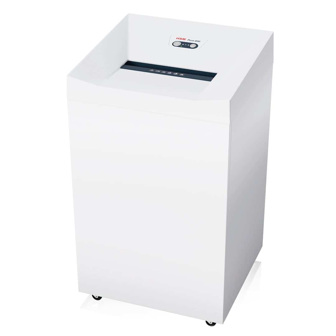 HSM Niszczarka Pure 830, 150L Biała