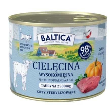 Karma mokra dla kota dorosłego BALTICA SMAKI REGIONÓW - Cielęcina 185g