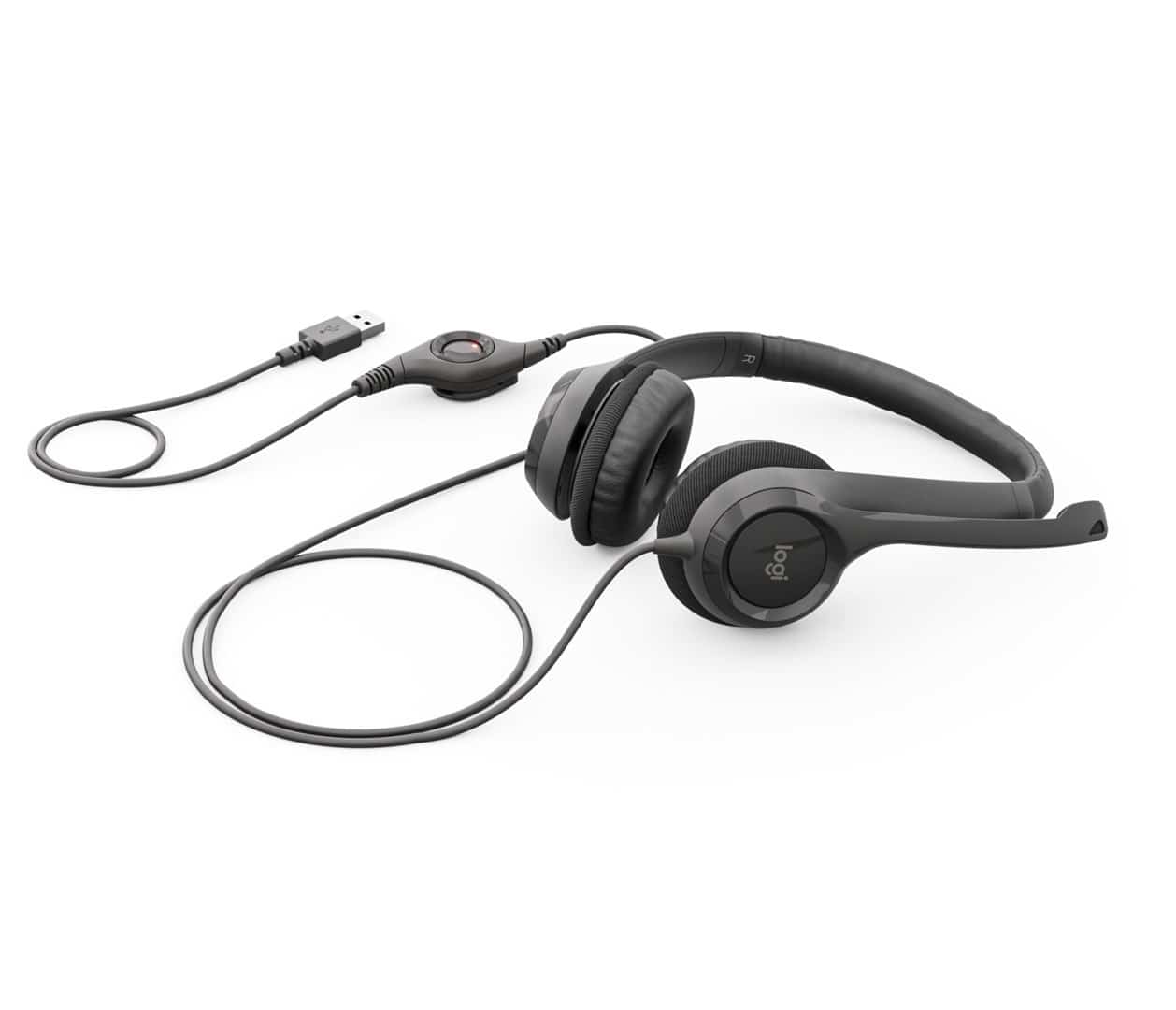 Słuchawki Logitech H390 - Czarny