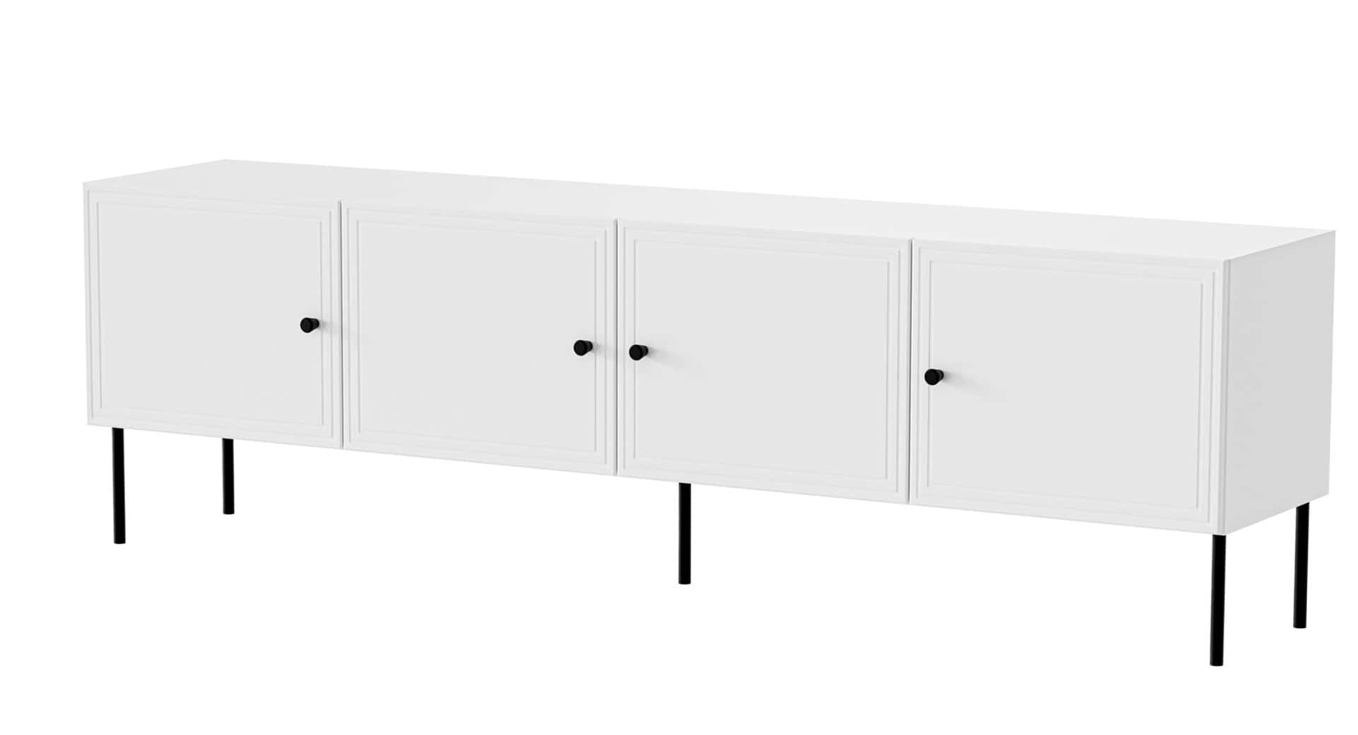Szafka RTV 4D PALAZZO BIS 201x40x60 biały matowy
